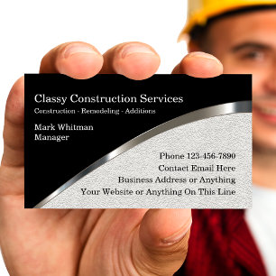 Carte De Visite Construction Chic Métal Et Stuc