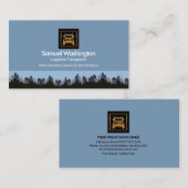 Carte De Visite Construction City Skyline Gold Semi-Chaîne logisti (Devant / Derrière)