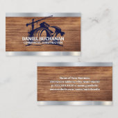 Carte De Visite Construction | Col bleu | Casque de chantier (Devant / Derrière)