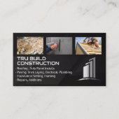 Carte De Visite Construction | Col bleu | Immobilier (Devant)