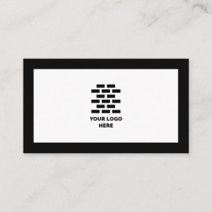 Carte De Visite Construction Company Ajouter votre logo noir