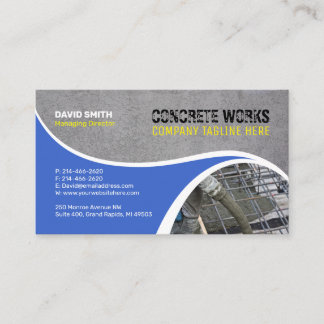 Carte De Visite Construction Company - Couleurs modifiables