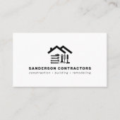 Carte De Visite Construction company modern QR code (Devant)