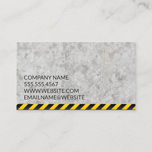 Carte De Visite Construction | Constructeur | Rénovations immobili (Dos)