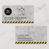 Carte De Visite Construction | Constructeur | Rénovations immobili (Devant / Derrière)