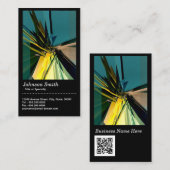 Carte De Visite Construction contemporaine Abstrait avec code QR (Devant / Derrière)