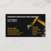 Carte De Visite Construction | Contractor (Devant)