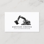 Carte De Visite Construction Contractor Heavy Equipment Operator (Devant)