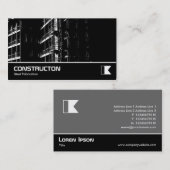 Carte De Visite Construction - Contraste élevé (Devant / Derrière)