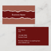 Carte De Visite Construction cool Excavation Et Exploitation Miniè (Devant / Derrière)