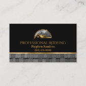 Carte De Visite Construction de bardeaux de toiture en or professi (Devant)