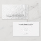 Carte De Visite Construction de bâtiments commerciaux Blanc gris s (Devant / Derrière)