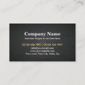 Carte De Visite Construction de bâtiments de plaque métallique de (Dos)