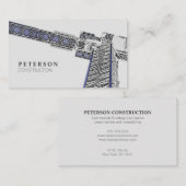 Carte De Visite Construction de bâtiments modernes Gris de la tour (Devant / Derrière)