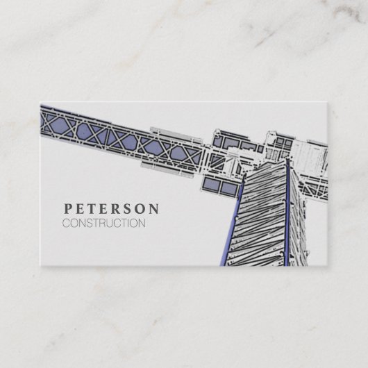 Carte De Visite Construction de bâtiments modernes Gris de la tour (Devant)