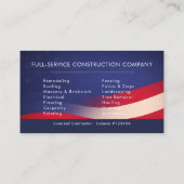 Carte De Visite Construction de bâtiments patriotiques (Dos)