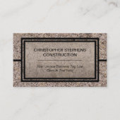 Carte De Visite Construction de béton rustique (Devant)