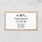 Carte De Visite Construction de bois Outils menuisier menuisiers b (Dos)