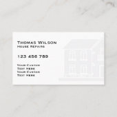 Carte De Visite Construction de bois rustique Outils de menuisier (Dos)