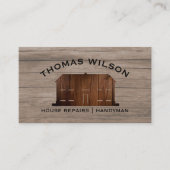 Carte De Visite Construction de bois rustique Outils de menuisier (Devant)
