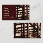 Carte De Visite Construction de cadre en acier (Devant / Derrière)