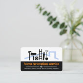 Carte De Visite Construction de calques noirs blancs professionnel (Debout devant)