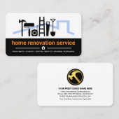 Carte De Visite Construction de calques noirs blancs professionnel (Devant / Derrière)