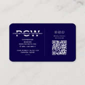 Carte De Visite Construction de charpentier Blue Faux Gold Circula (Dos)