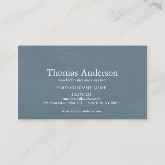 Carte De Visite Construction de charpentier en bois marteau (Dos)