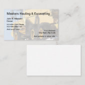 Carte De Visite Construction De Chauffage Et D'Excavation (Devant / Derrière)