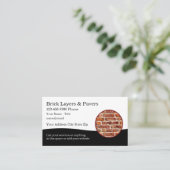 Carte De Visite Construction De Couches De Briques Et De Pavés (Debout devant)