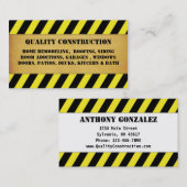 Carte De Visite Construction de déménagement (Devant / Derrière)