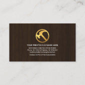 Carte De Visite Construction de grains de bois Cadre Rénovation de (Dos)