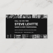 Carte De Visite Construction de gratte-ciel noir et blanc (Dos)