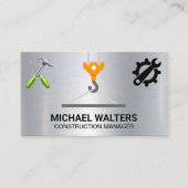 Carte De Visite Construction de grue à treuil | Outils de création (Devant)