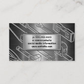 Carte De Visite Construction de grue à treuil | Véhicules de const (Dos)