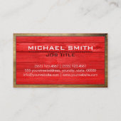 Carte De Visite Construction de la bordure en bois Élégant look en (Dos)