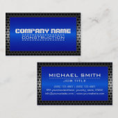 Carte De Visite Construction de la frontière métallique Élégant Ac (Devant / Derrière)