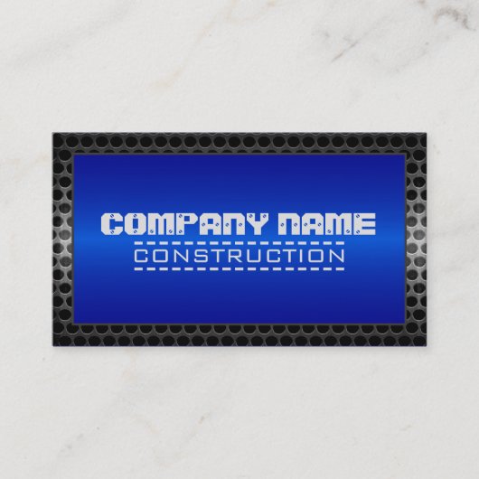 Carte De Visite Construction de la frontière métallique Élégant Ac (Devant)