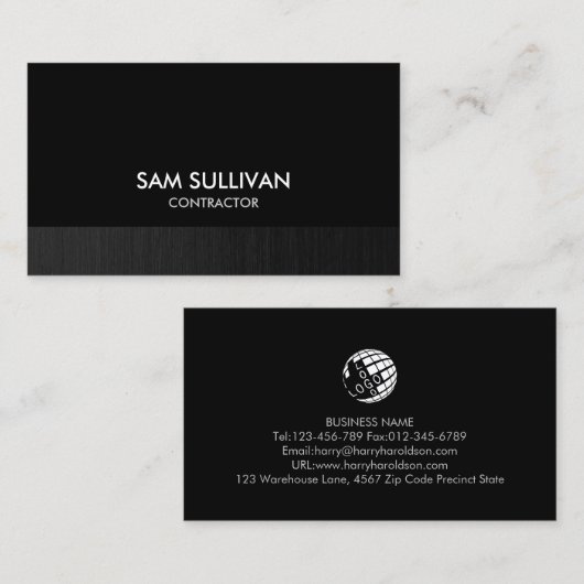 Carte De Visite Construction de l'entrepreneur (Devant / Derrière)