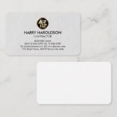 Carte De Visite Construction de l'entrepreneur en bâtiment (Devant / Derrière)