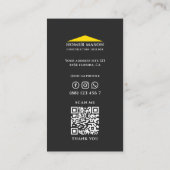 Carte De Visite Construction de l'entrepreneur général Triangle ja (Dos)