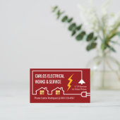 Carte De Visite Construction de ligne électrique de circuit électr (Debout devant)