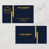 Carte De Visite Construction de logos Jaune et Bleu personnalisés (Devant / Derrière)