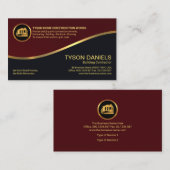 Carte De Visite Construction de l'usine Gold Wave de couche gris r (Devant / Derrière)