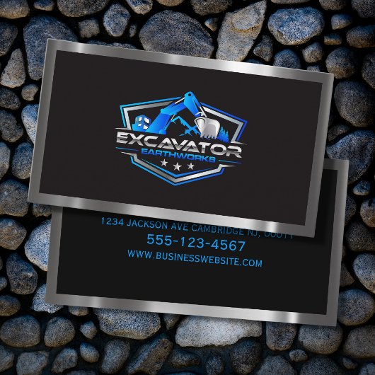 Carte De Visite Construction de machines lourdes de l'excavateur