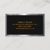 Carte De Visite Construction de machines lourdes de l'excavateur (Dos)