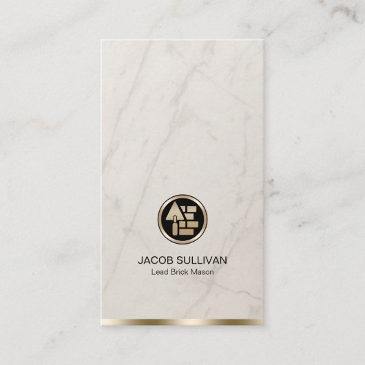 Carte De Visite Construction de maçonnerie en brique de pierre Mas (Devant)