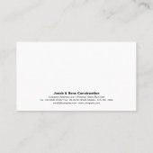 Carte De Visite Construction de maçonnerie en brique de pierre Mas (Dos)