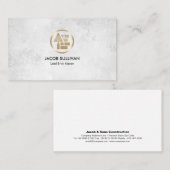 Carte De Visite Construction de maçonnerie en brique de pierre Mas (Devant / Derrière)